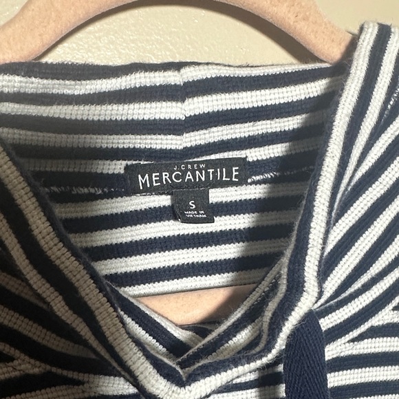 J Crew Navy White Cowl Neck Pullover | Small - Picture 3 of 5